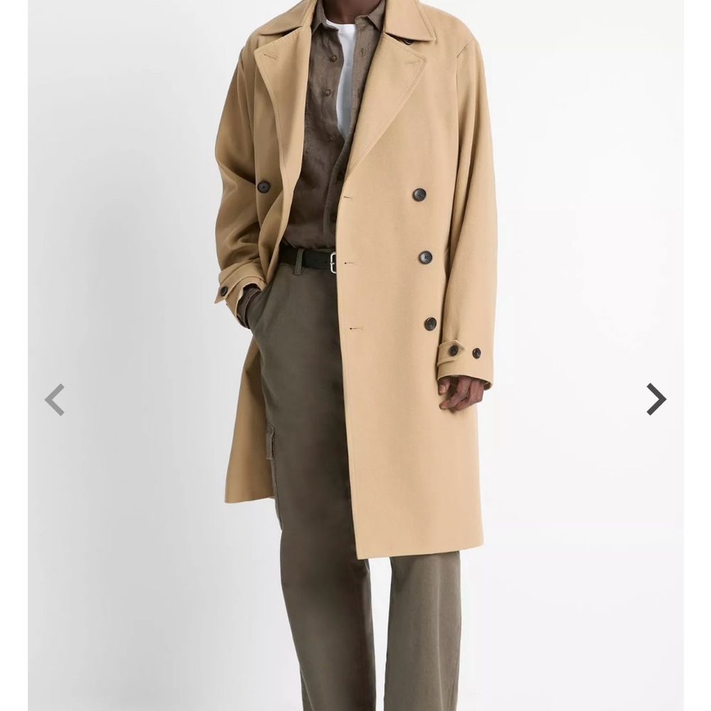 Vince Italian Cotton Double-Breasted Trench Coat - NEW WITH TAGS ON